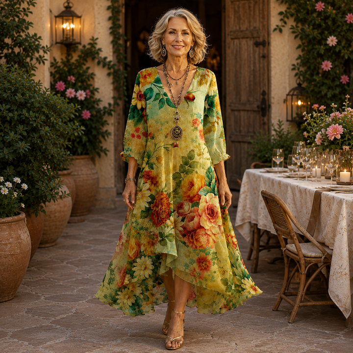 Jessica | Robe Midi Fleurie Sans Effort
