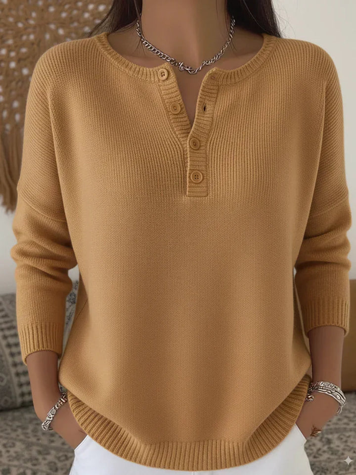 Helena - Henley Boutonné en Maille