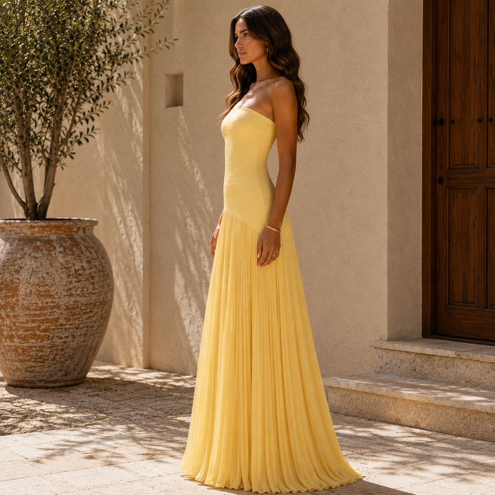 Robe Midi à Encolure Croisée avec Nœud II
