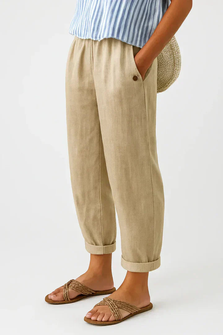 Stella | Pantalon Intemporel Façon Lin