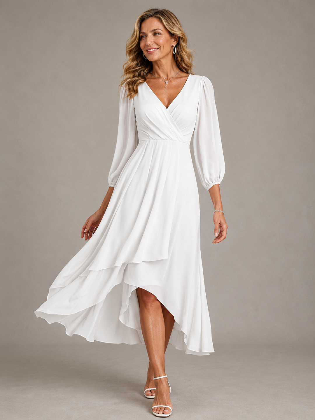Mia | Longue Robe Élégante Col V