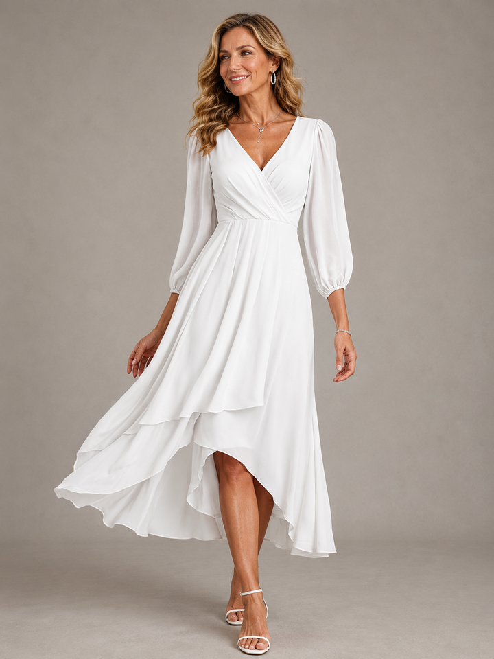 Mia | Longue Robe Élégante Col V