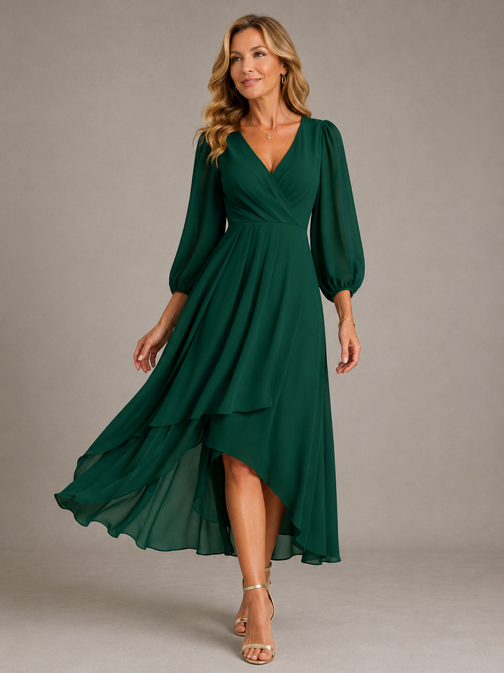 Mia | Longue Robe Élégante Col V