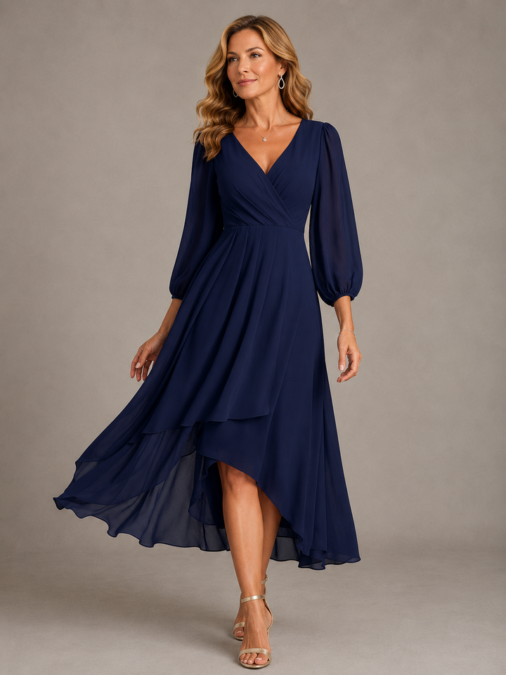 Mia | Longue Robe Élégante Col V