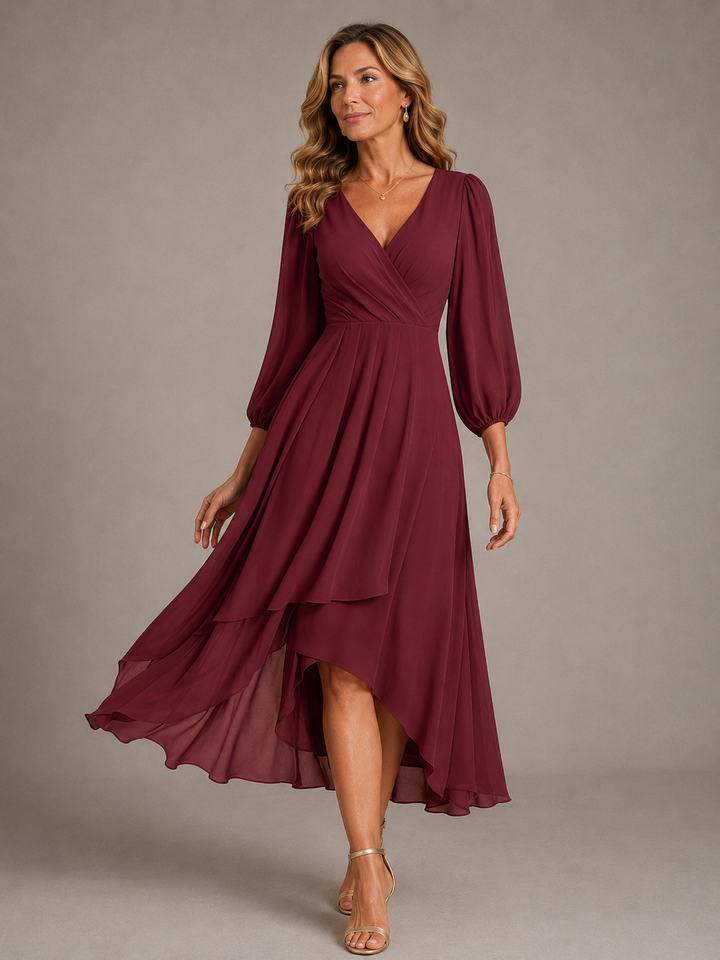 Mia | Longue Robe Élégante Col V