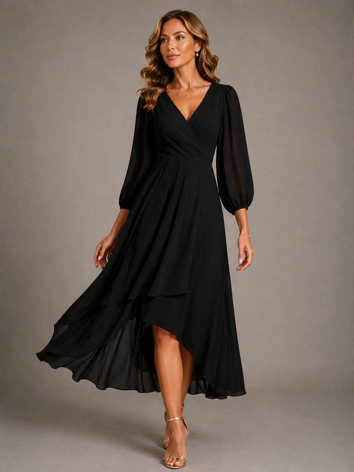 Mia | Longue Robe Élégante Col V