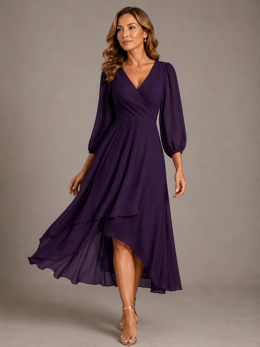 Mia | Longue Robe Élégante Col V