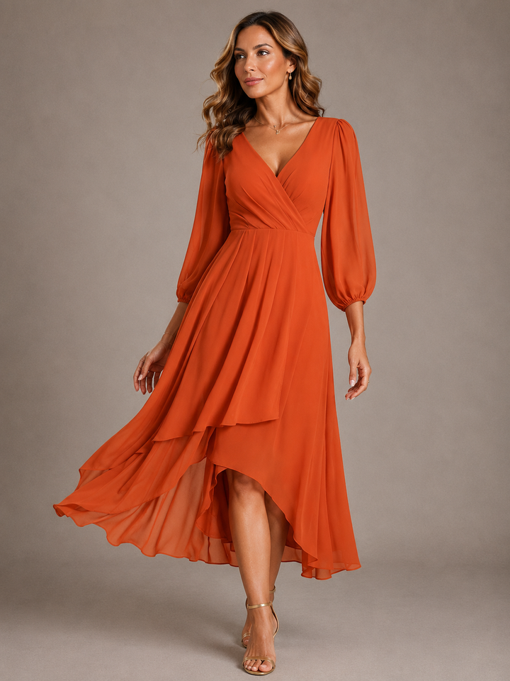 Mia | Longue Robe Élégante Col V
