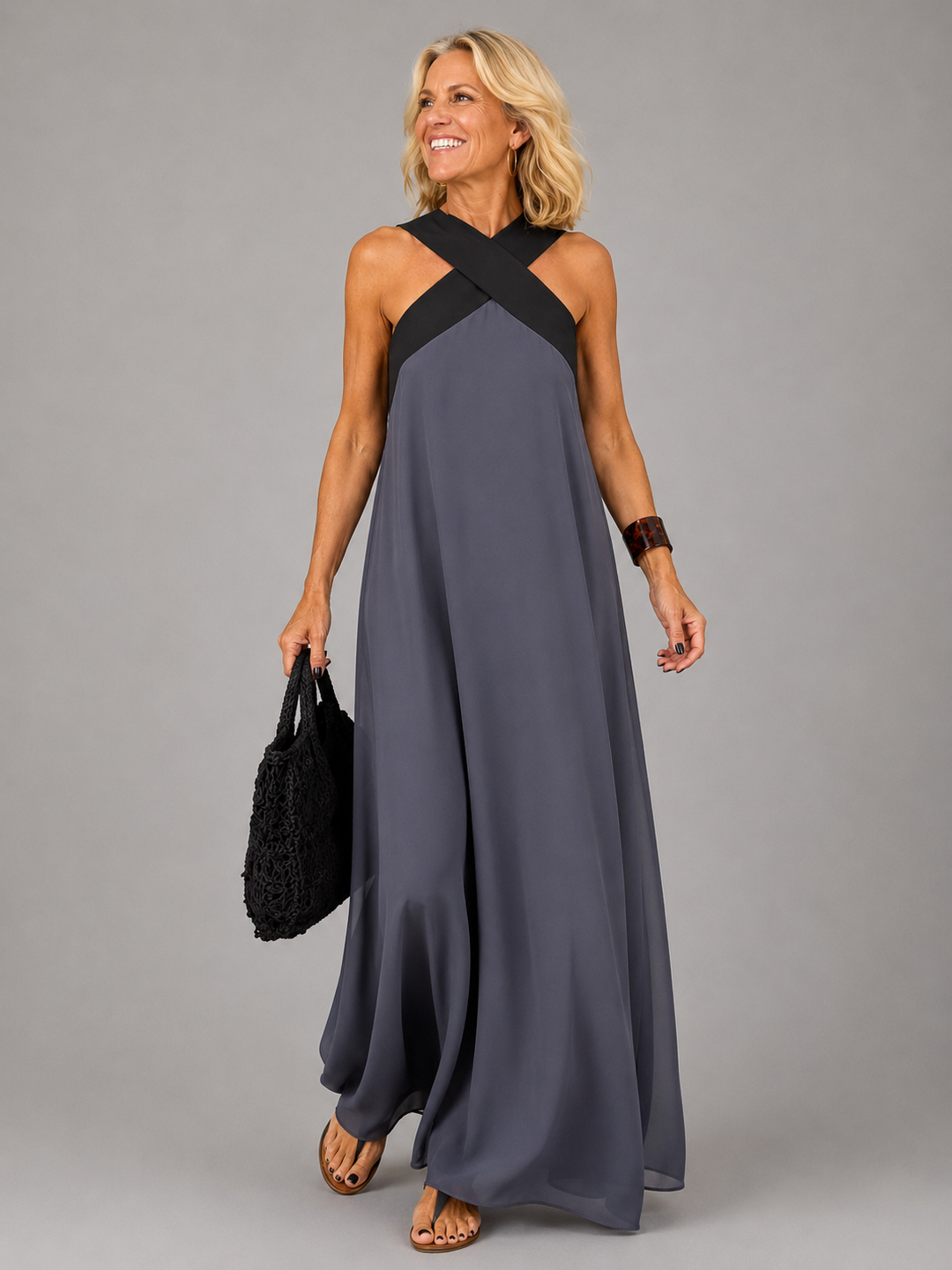 Velora | Robe Maxi Élégance Croisée