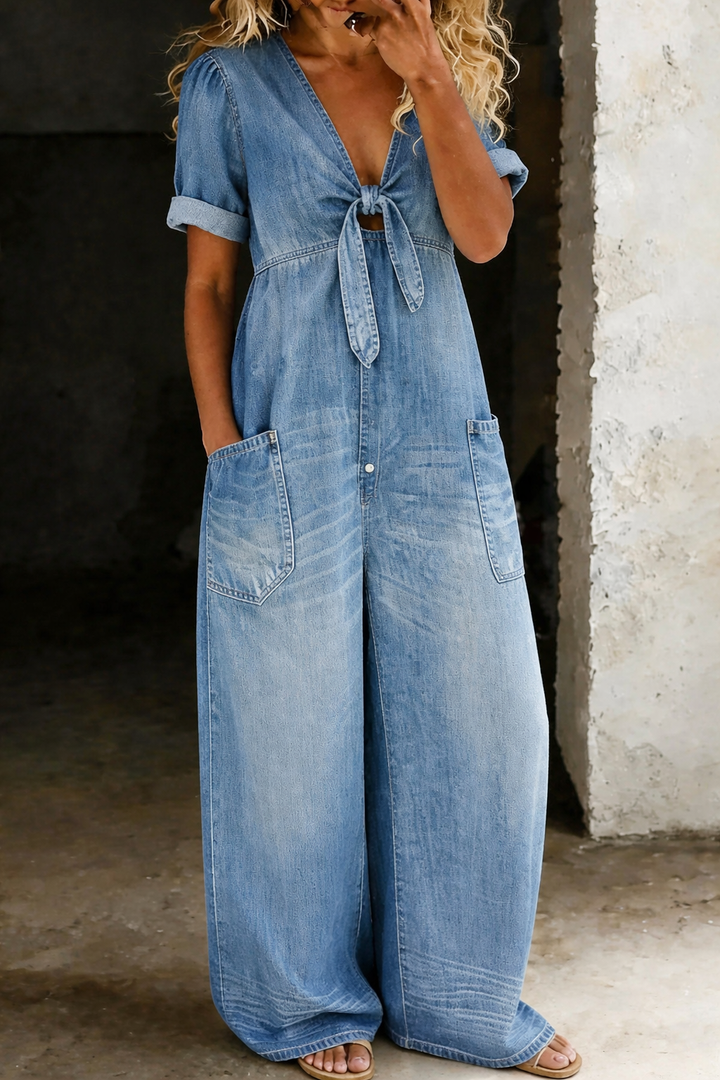 Maya | Combishort Manches Courtes et Col en V