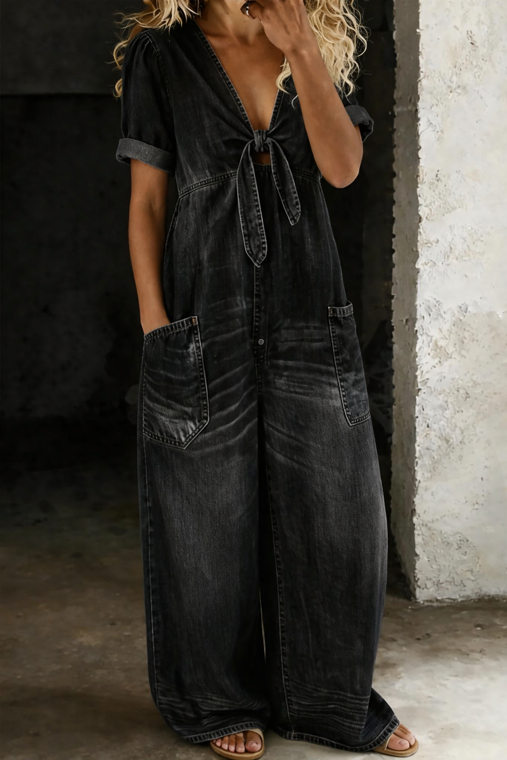 Maya | Combishort Manches Courtes et Col en V