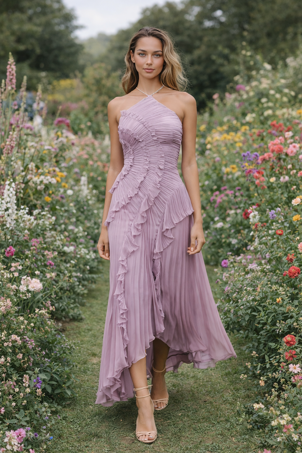 Melisa | Robe Lavande Édition Limitée à Volants
