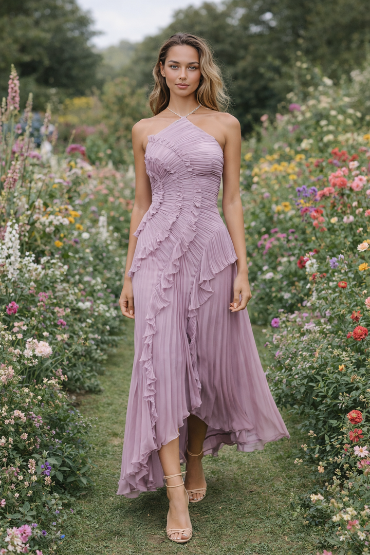 Melisa | Robe Lavande Édition Limitée à Volants
