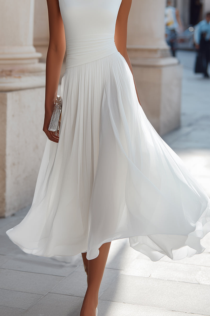 Emma - Robe midi élégante pour cérémonie