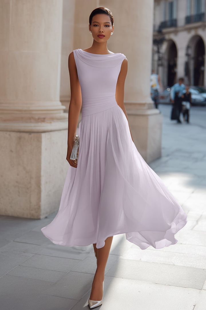 Emma - Robe midi élégante pour cérémonie