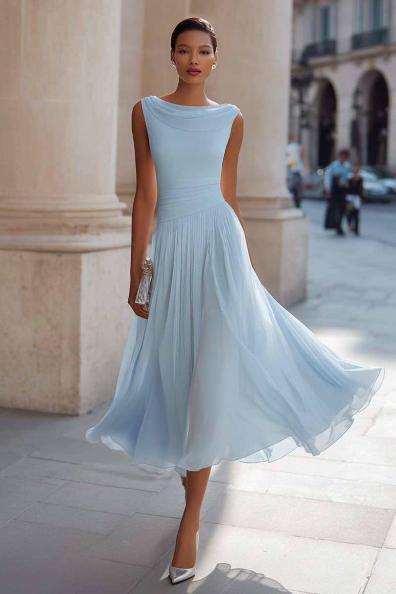 Emma - Robe midi élégante pour cérémonie