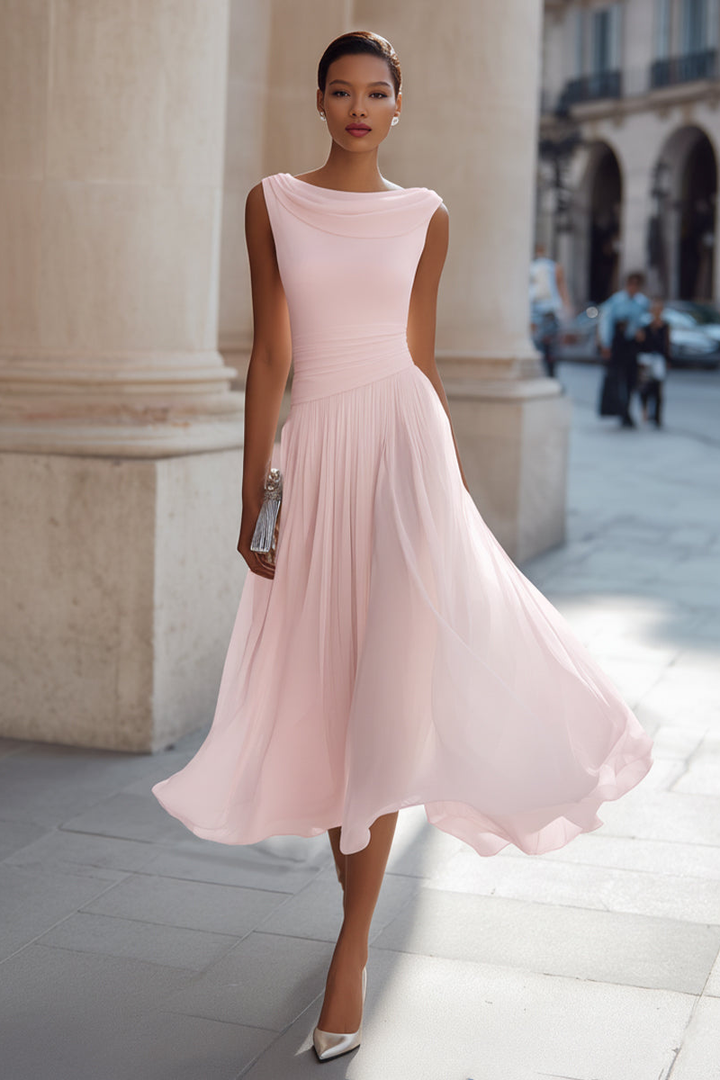 Emma - Robe midi élégante pour cérémonie