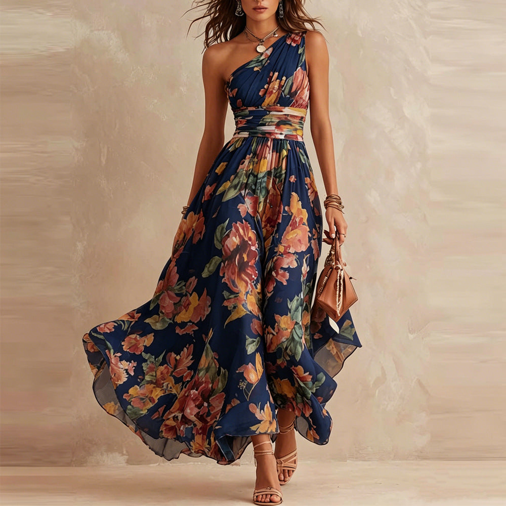 Aurora - Robe à fleurs asymétrique
