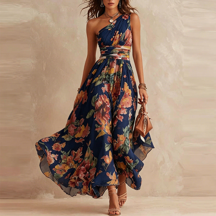 Aurora - Robe à fleurs asymétrique
