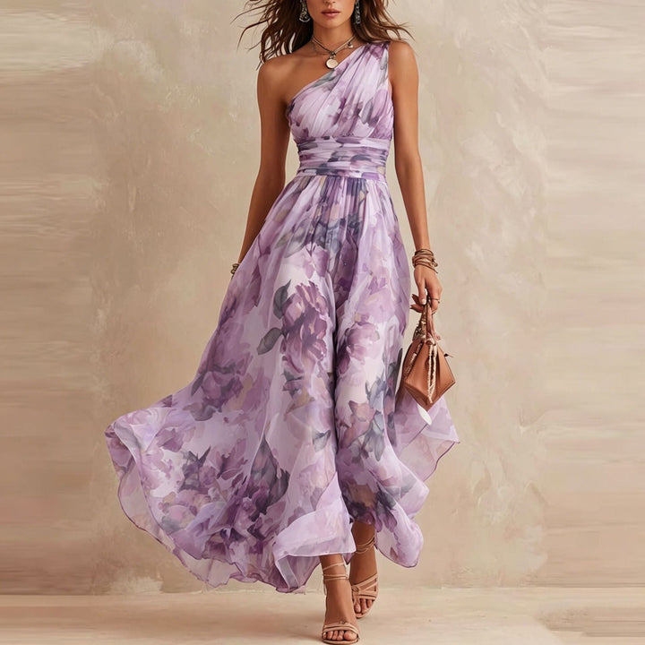 Aurora - Robe à fleurs asymétrique