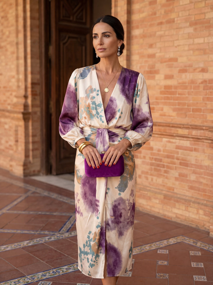 Robe Valeria col en V