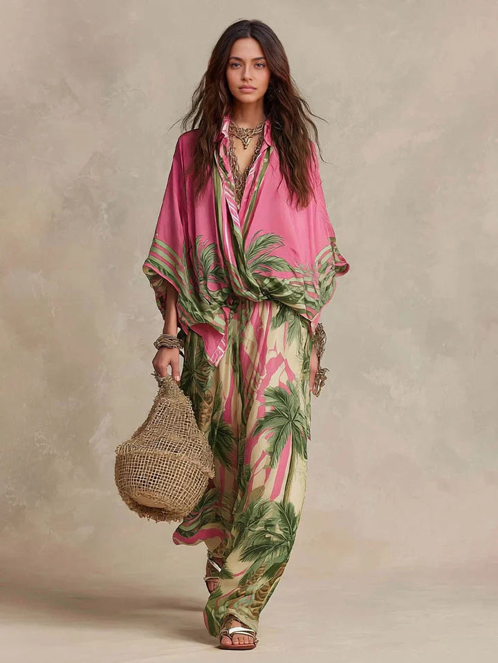 Marisol | Ensemble Deux Pièces Kimono Soie-Coton