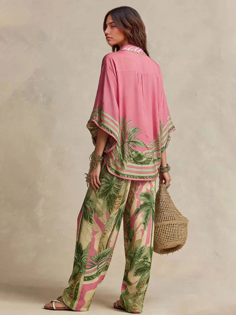 Marisol | Ensemble Deux Pièces Kimono Soie-Coton