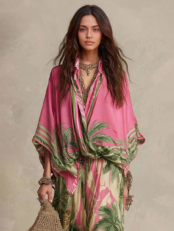 Marisol | Ensemble Deux Pièces Kimono Soie-Coton
