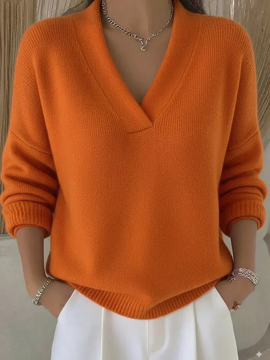 Vivelle - Pull Décontracté à Col en V