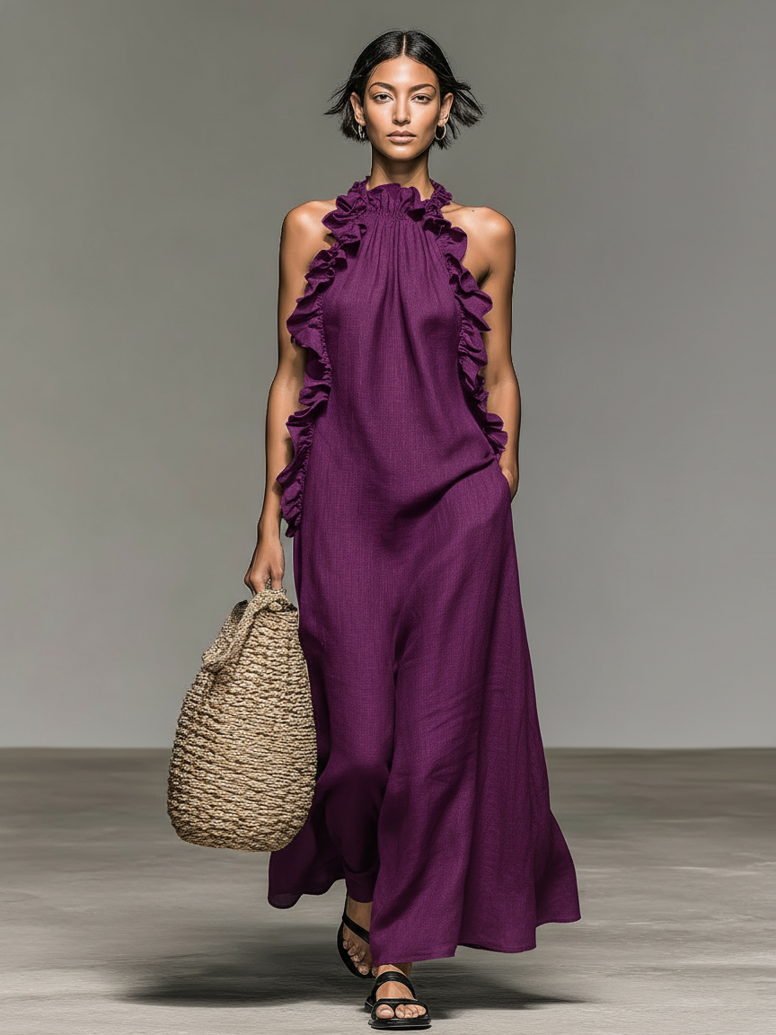 Gladys - Robe longue avec poches