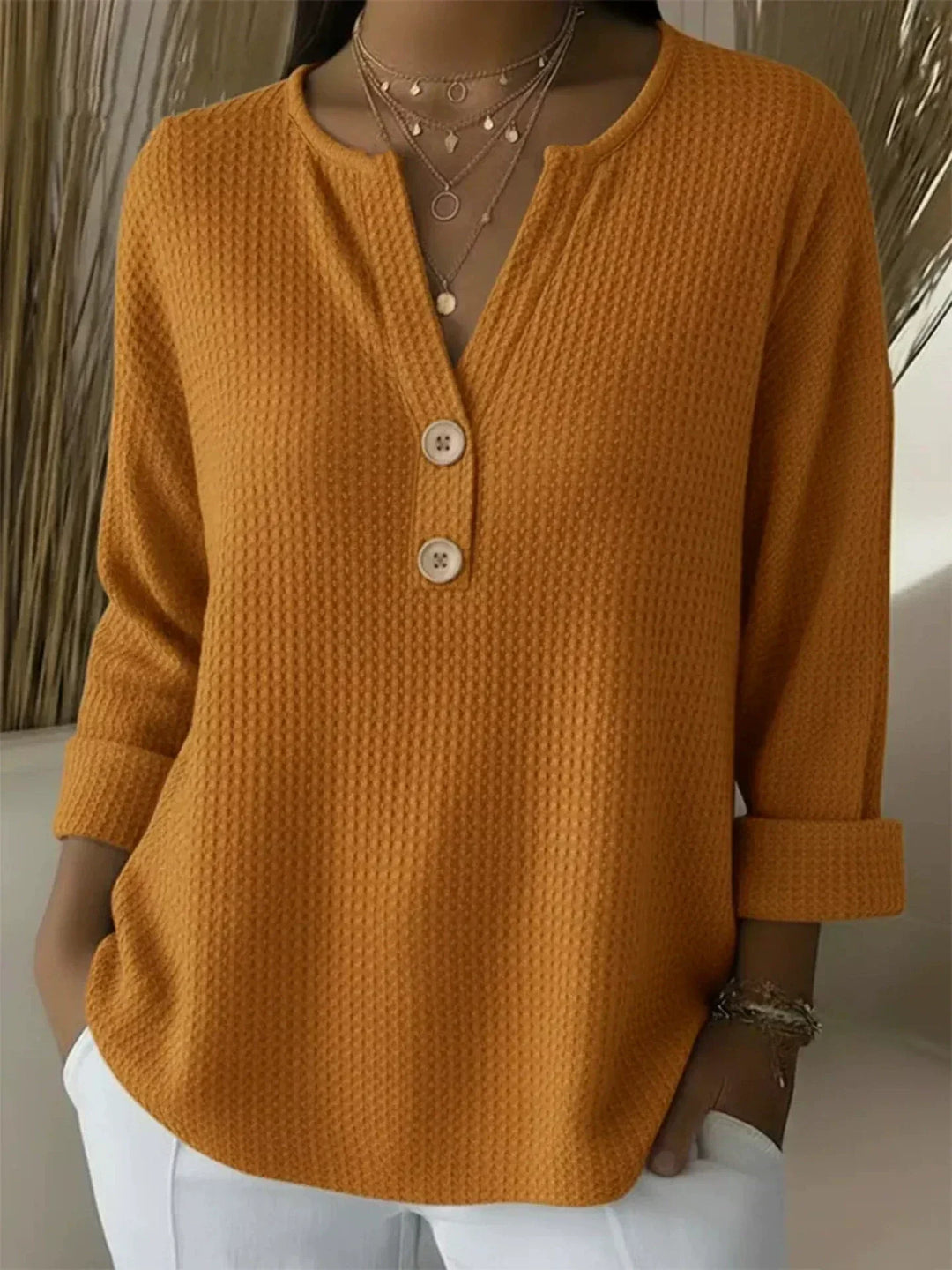 Lucinda™ | Henley bouton haut