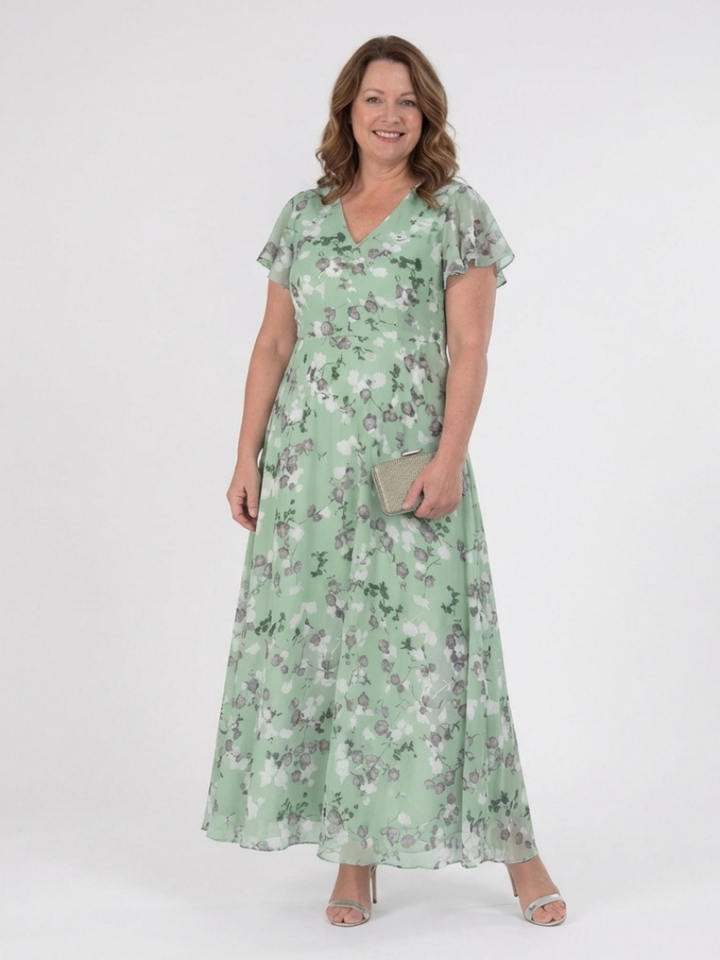 Ismeria | Robe Maxi Florale en Mousseline