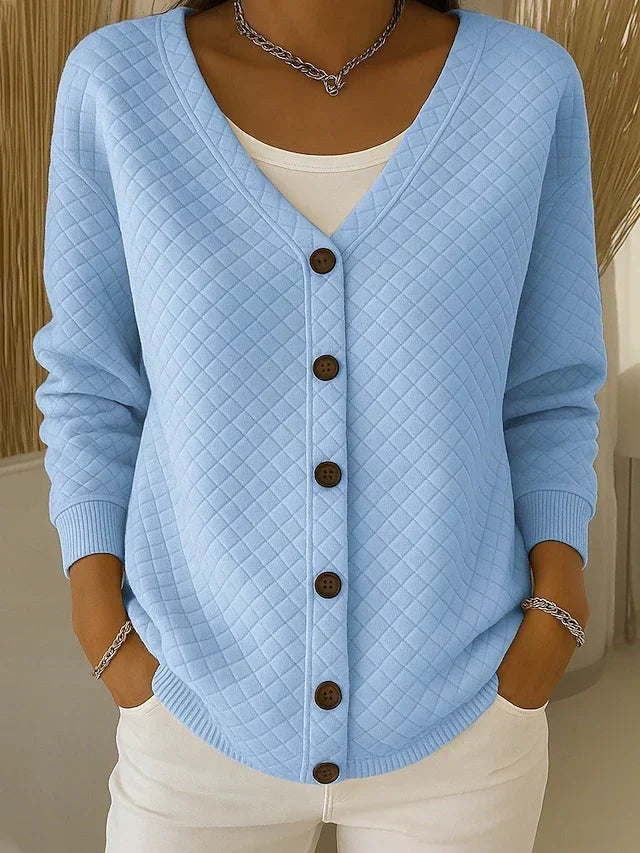 Laverne™ | Quilted bouton-Front cardigan