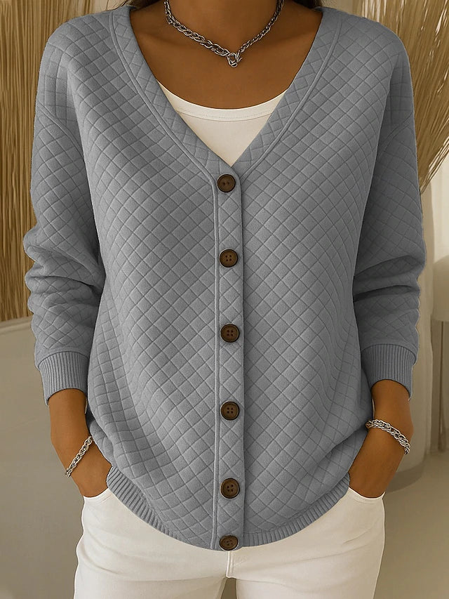 Laverne™ | Quilted bouton-Front cardigan