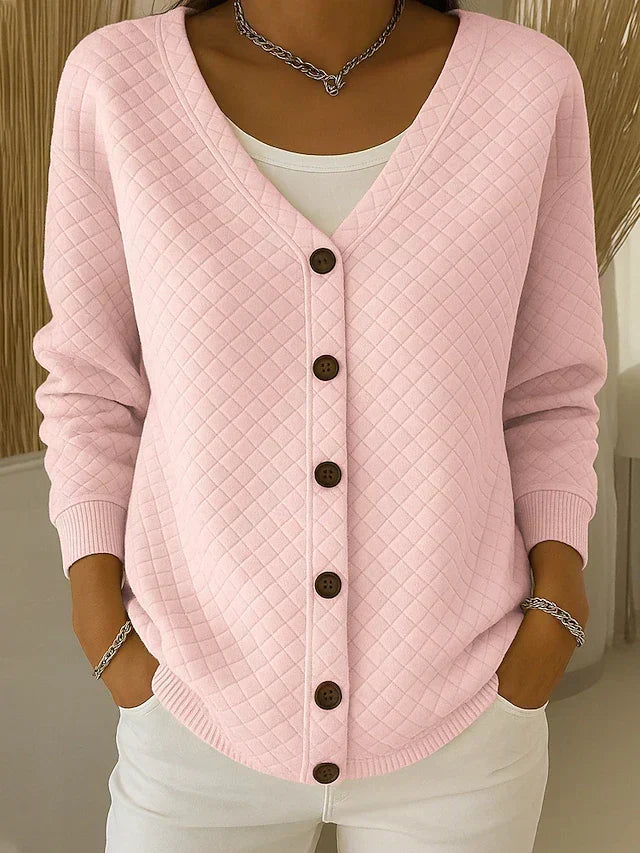 Laverne™ | Quilted bouton-Front cardigan