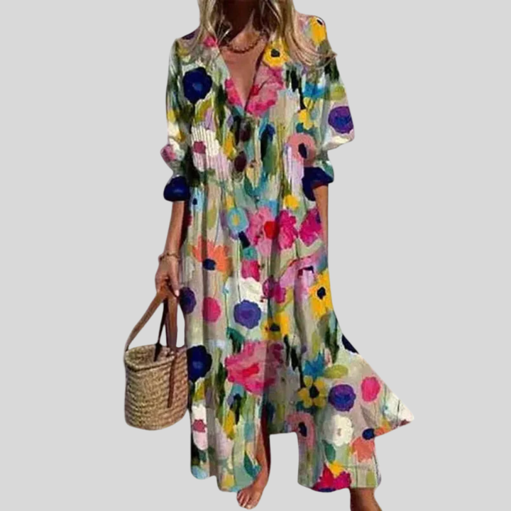 Zariah | Robe longue élégante de style bohème
