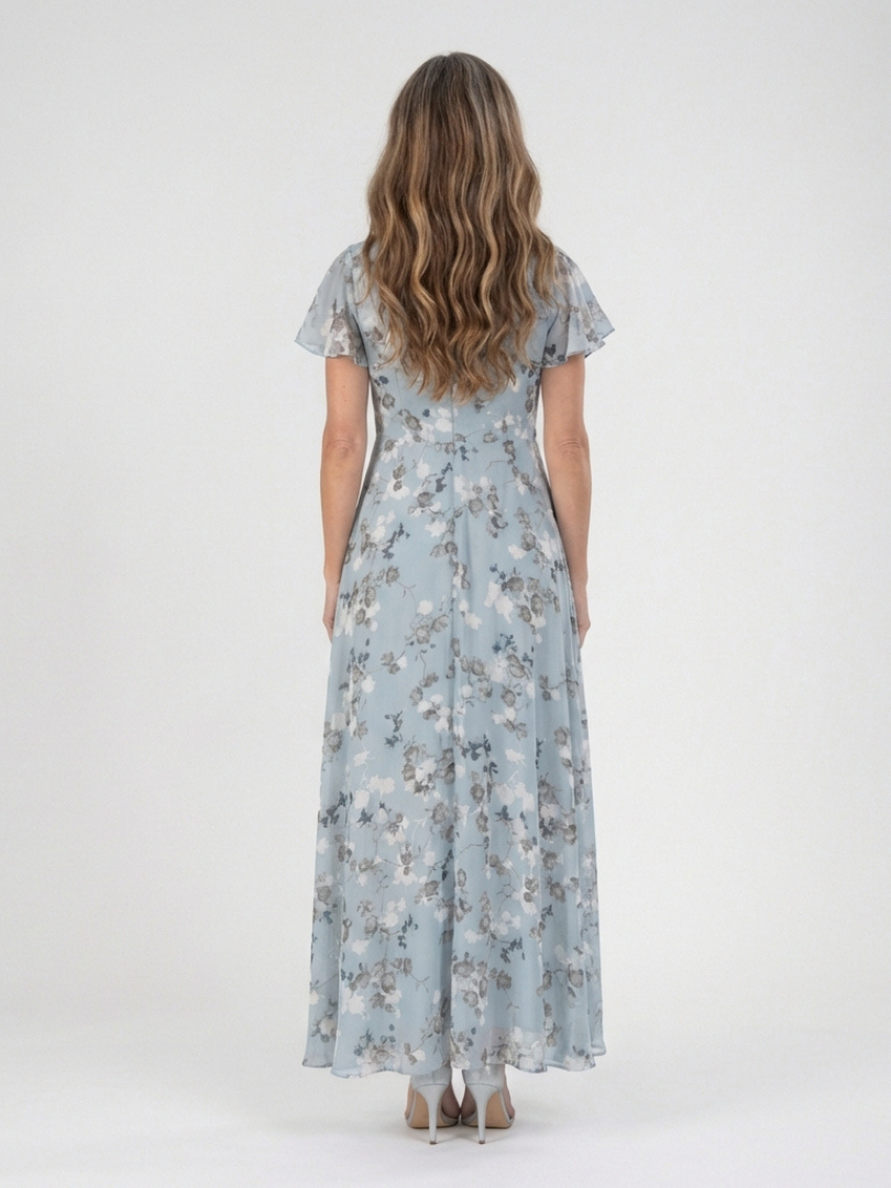 Ismeria | Robe Maxi Florale en Mousseline