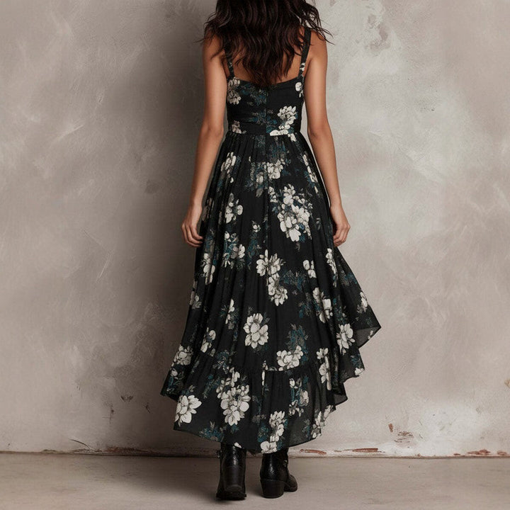 Minuit - Robe asymétrique à fleurs