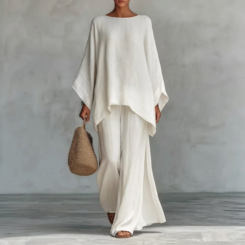 Cristina | Ensemble deux pièces à manches longues et pantalon large