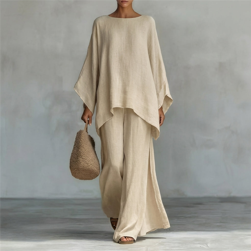 Cristina | Ensemble Deux Pièces à Manches Longues et Pantalon Ample