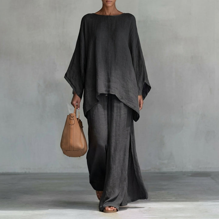 Cristina | Ensemble deux pièces à manches longues et pantalon ample