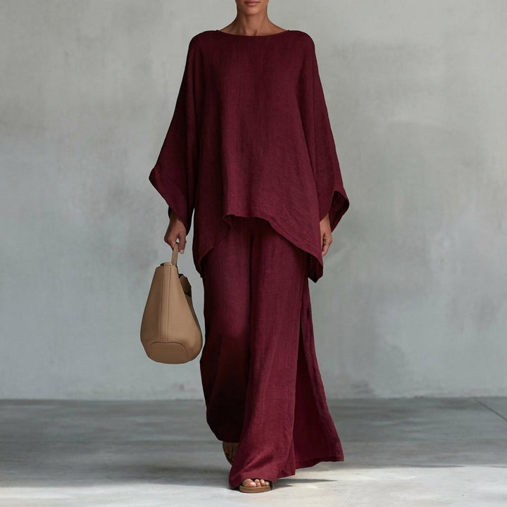Cristina | Ensemble deux pièces à manches longues et pantalon ample