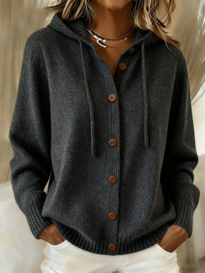 Brenda™ | Cozy bouton cardigan Hoodie