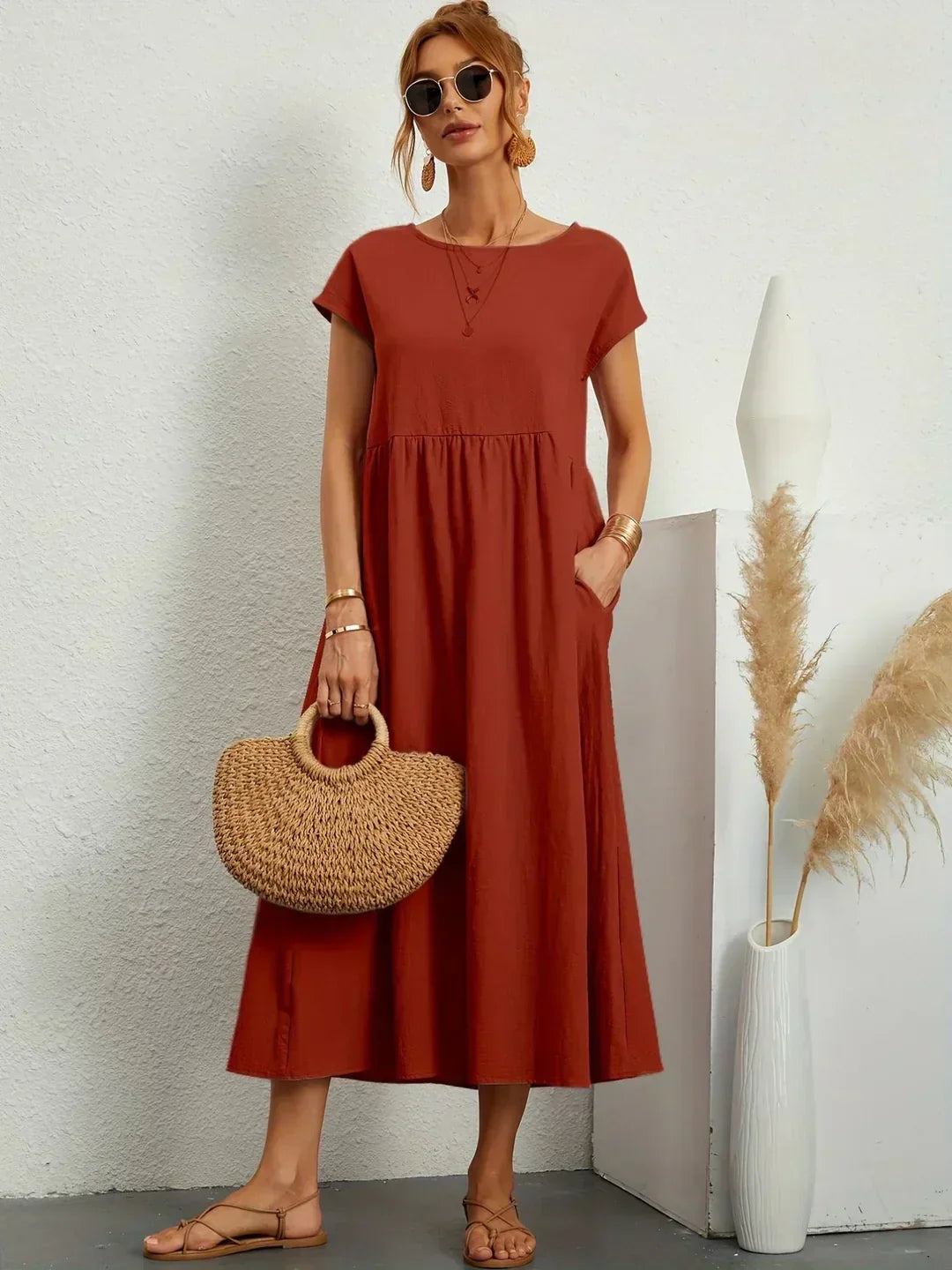 Gabriela™ | Robe midi fluide d'une élégance inétemporelle