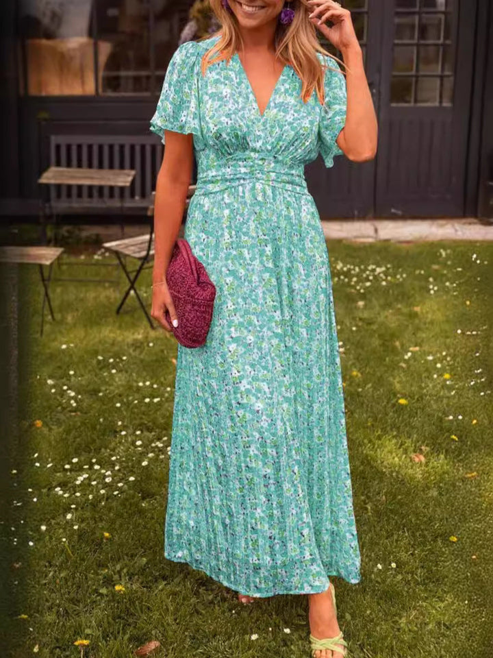 Elis – Robe longue vaporeuse à imprimé floral