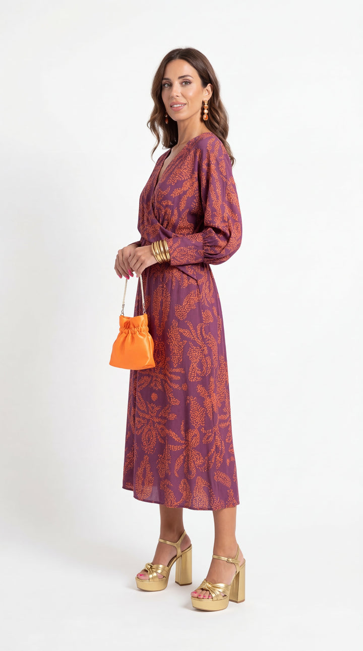Isadora | Robe Midi Élégante à Imprimé Délicat