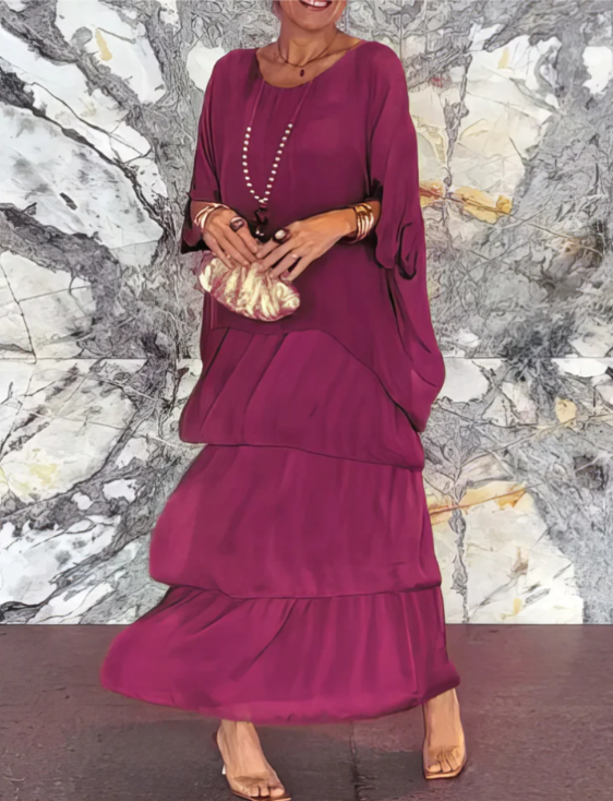 Lara – Robe longue élégante et vaporeuse