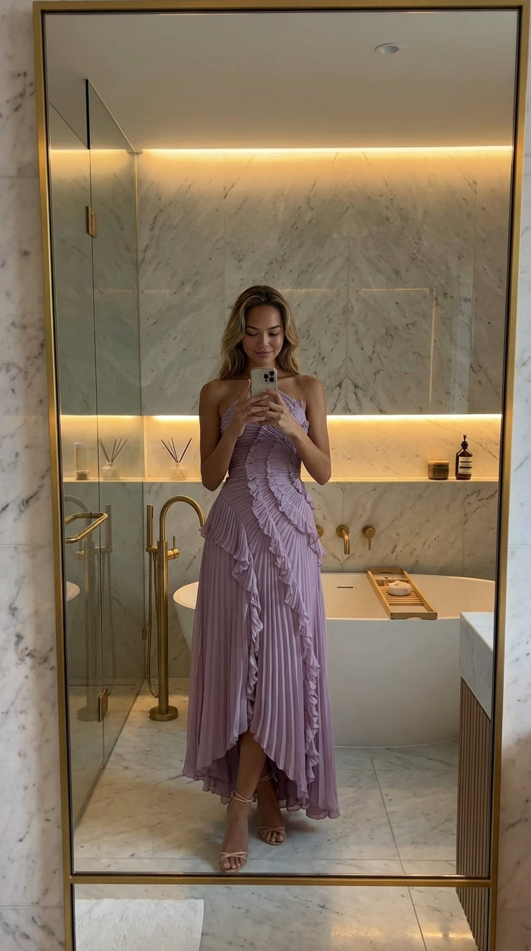 Melisa | Robe Lavande Édition Limitée à Volants