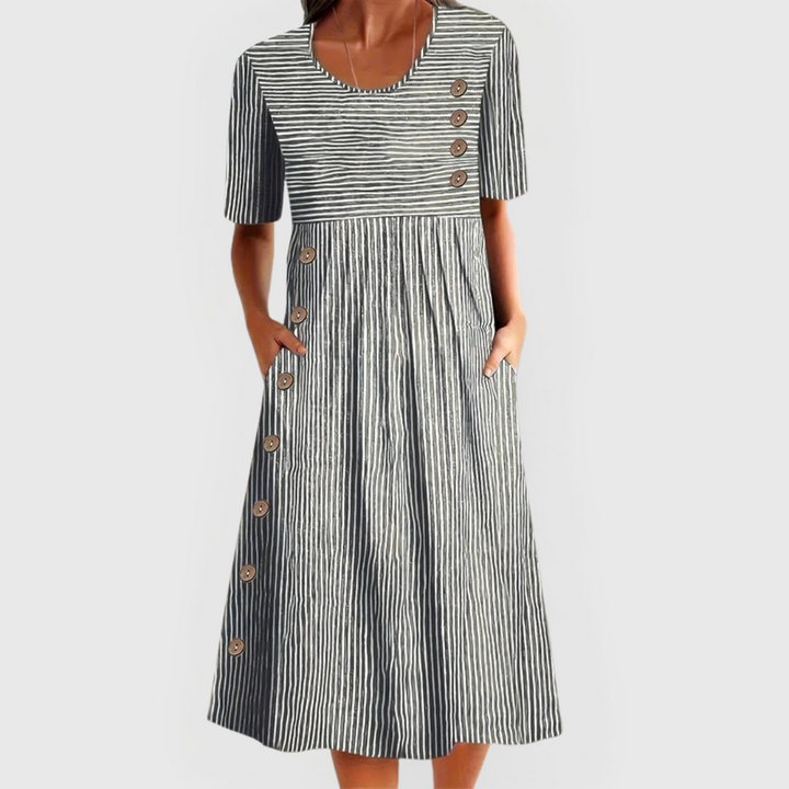 Julia | Robe midi à rayures