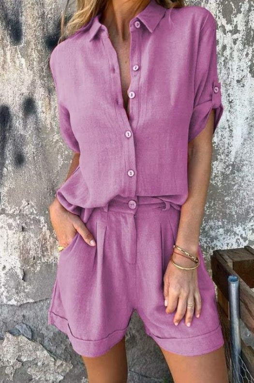 Ensemble Loungewear en Lin Coastal Luxe - Soldes de Liquidation -